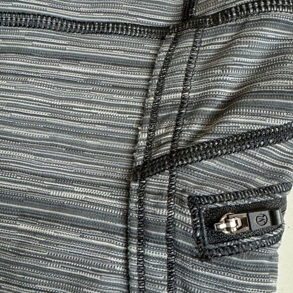 Lululemon Run Top Speed Cropped Leggings Active Pants Women’s Size 6 Gray - Picture 7 of 12